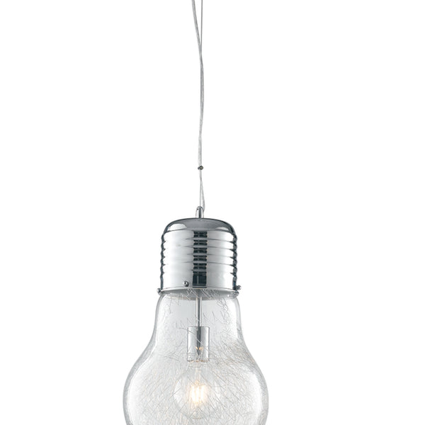SOSPENSIONE LAMPADINA CROMO 1XE27 30X120CM