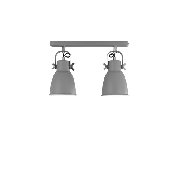 APPLIQUE LEGEND GRIGIA/NICKEL 2XE27 36X16X17,5CM