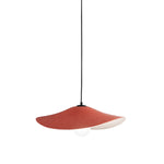 SOSPENSIONE LENGLEN IN FELTRO ARANCIONE CAVO 2M PARALUME 50CM 1XE27