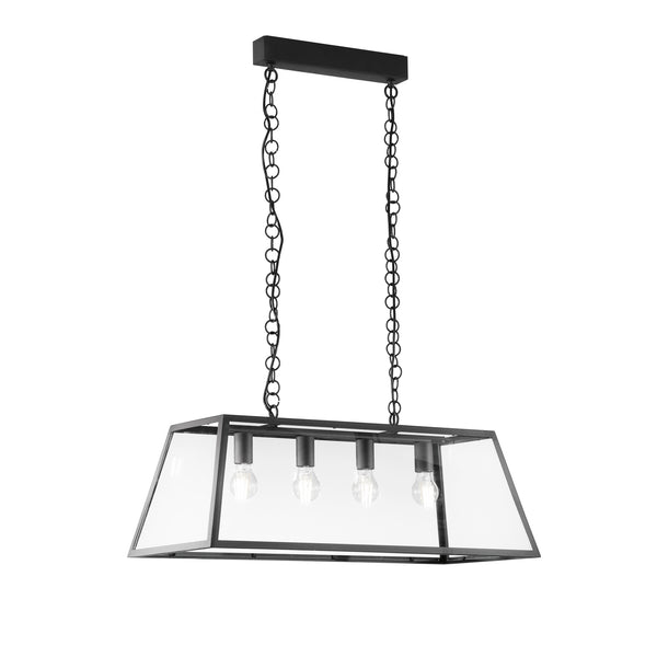 SOSPENSIONE LEXINGTON  NERA 4XE27 80X35X113CM