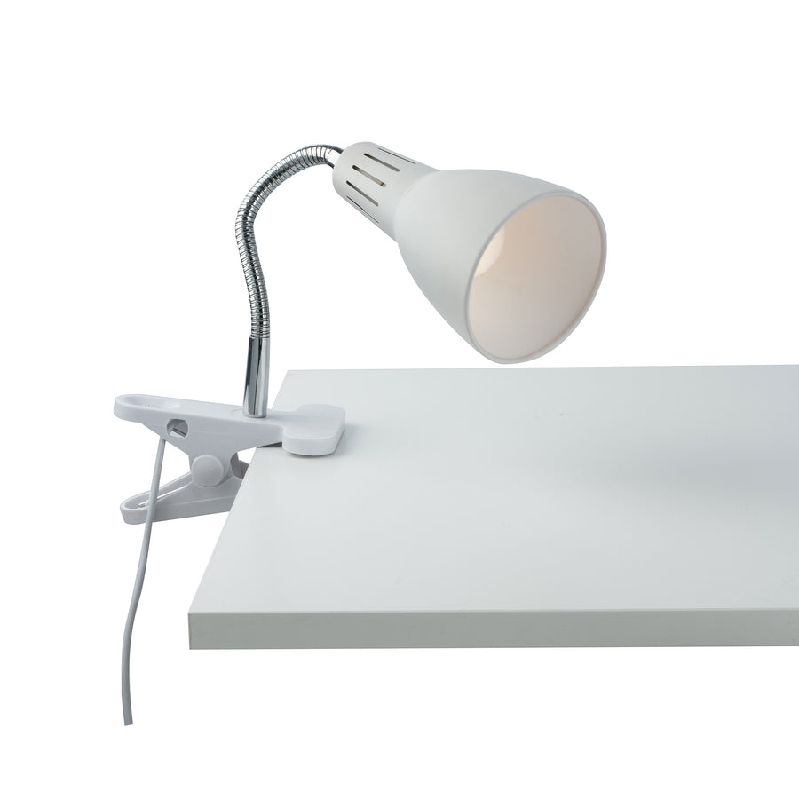 LAMPADA LOGIKO BIANCA CON PINZA 1XE14 11,5X7,3X36,5CM