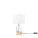 LUME LONDON AMBRA IN VETRO E PARALUME IN TESSUTO 1XE14 STRUTTURA D18X30.1CM PARALUME D18X15CM