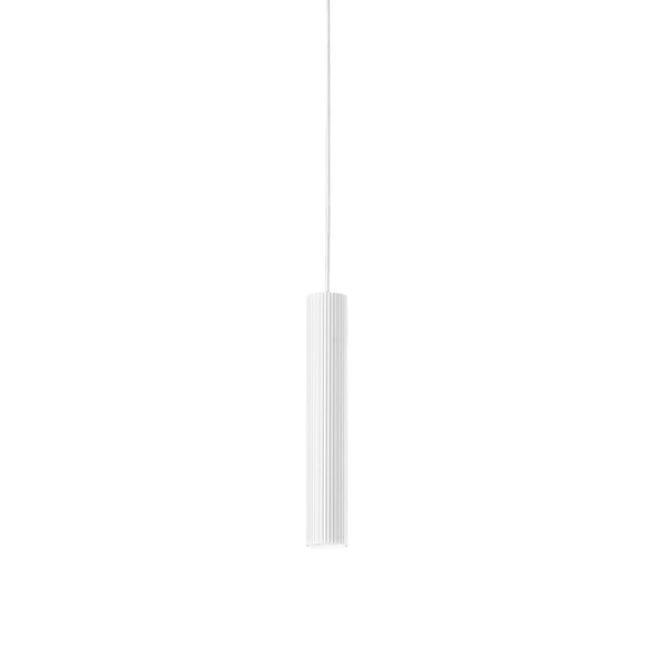 SOSPENSIONE LORD BIANCA IN ACCIAIO+ALLUMINIO 1XGU10 25W 10X10X240CM