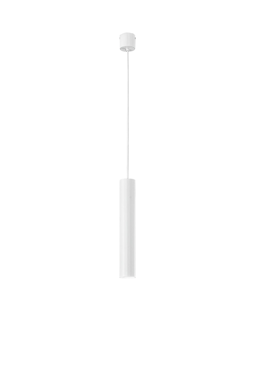 SOSPENSIONE LORD BIANCA IN ACCIAIO+ALLUMINIO 1XGU10 25W 10X10X240CM