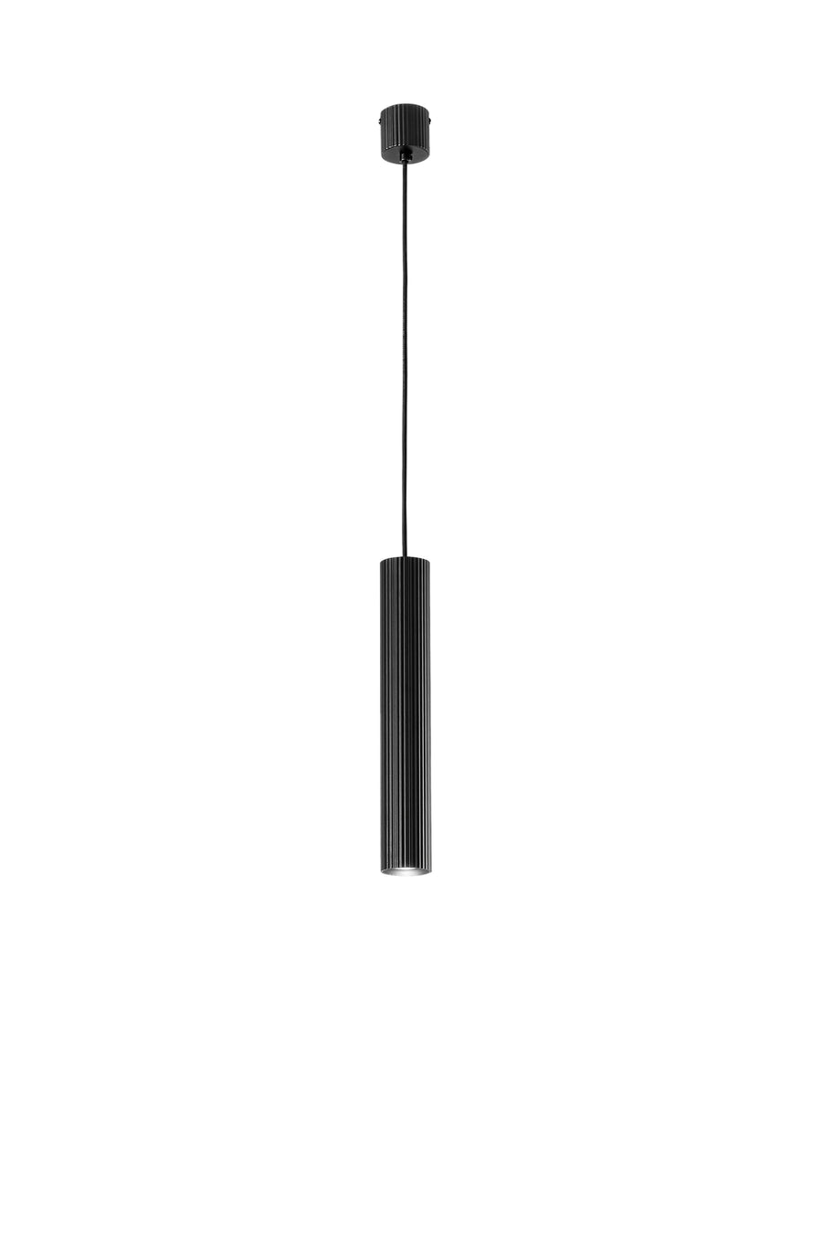 SOSPENSIONE LORD NERA IN ACCIAIO+ALLUMINIO 1XGU10 25W 10X10X240CM