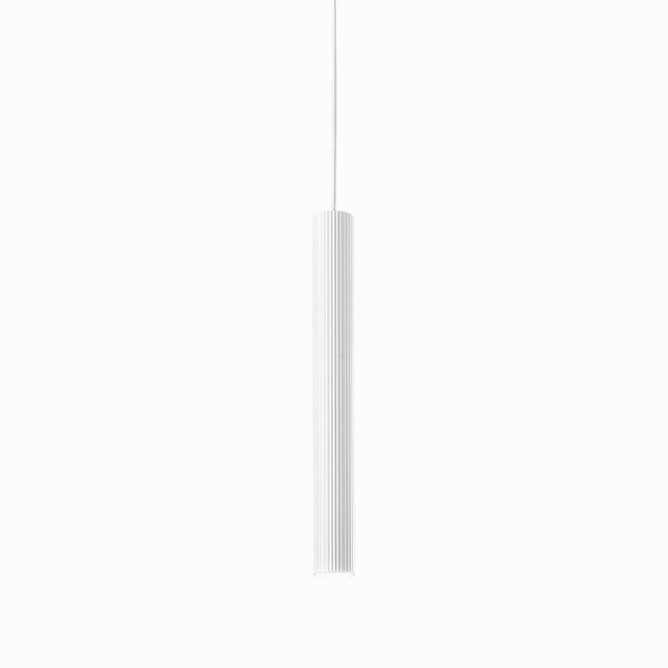 SOSPENSIONE LORD BIANCA IN ACCIAIO+ALLUMINIO 1XGU10 25W 10X10X255CM