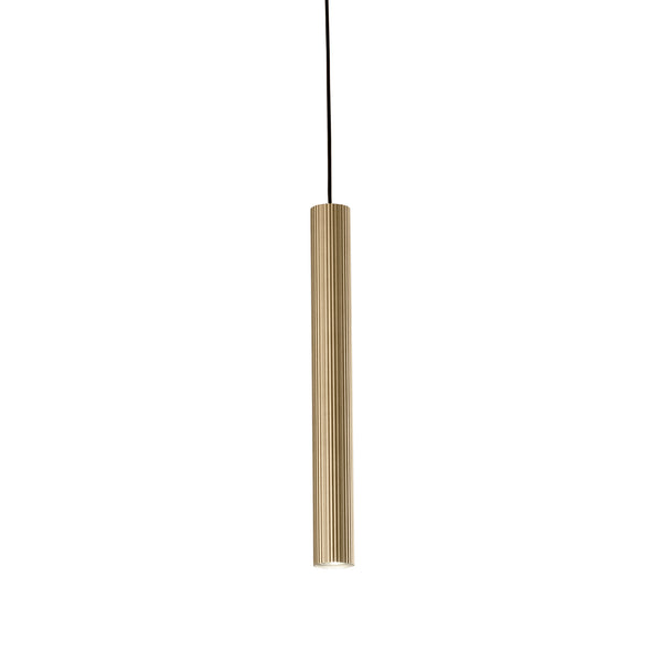SOSPENSIONE LORD ORO IN ACCIAIO+ALLUMINIO 1XGU10 25W 10X10X255CM