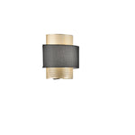 APPLIQUE LOUNGE ORO E NERO IN METALLO 1XE27 25X14X24CM
