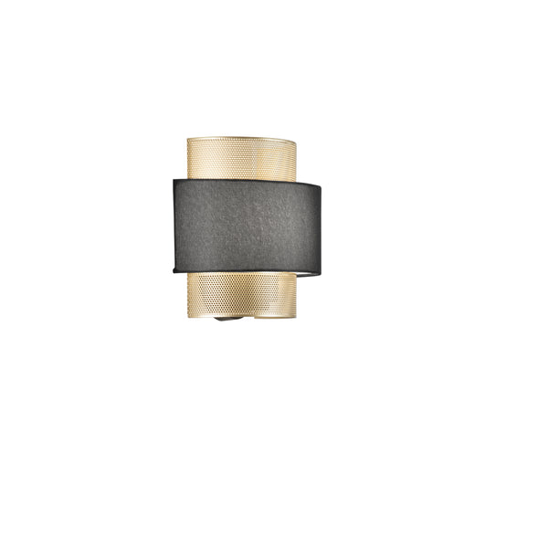 APPLIQUE LOUNGE ORO E NERO IN METALLO 1XE27 25X14X24CM