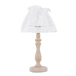 LUME LULLABY BIANCO CON LEGNO 1XE14 18X34CM