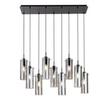 SOSPENSIONE MAGIC NERA/FUME' 9XE27 90X30X150CM