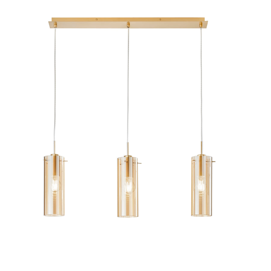 SOSPENSIONE MAGIC ORO/AMBRA 3XE27 79X10X150CM
