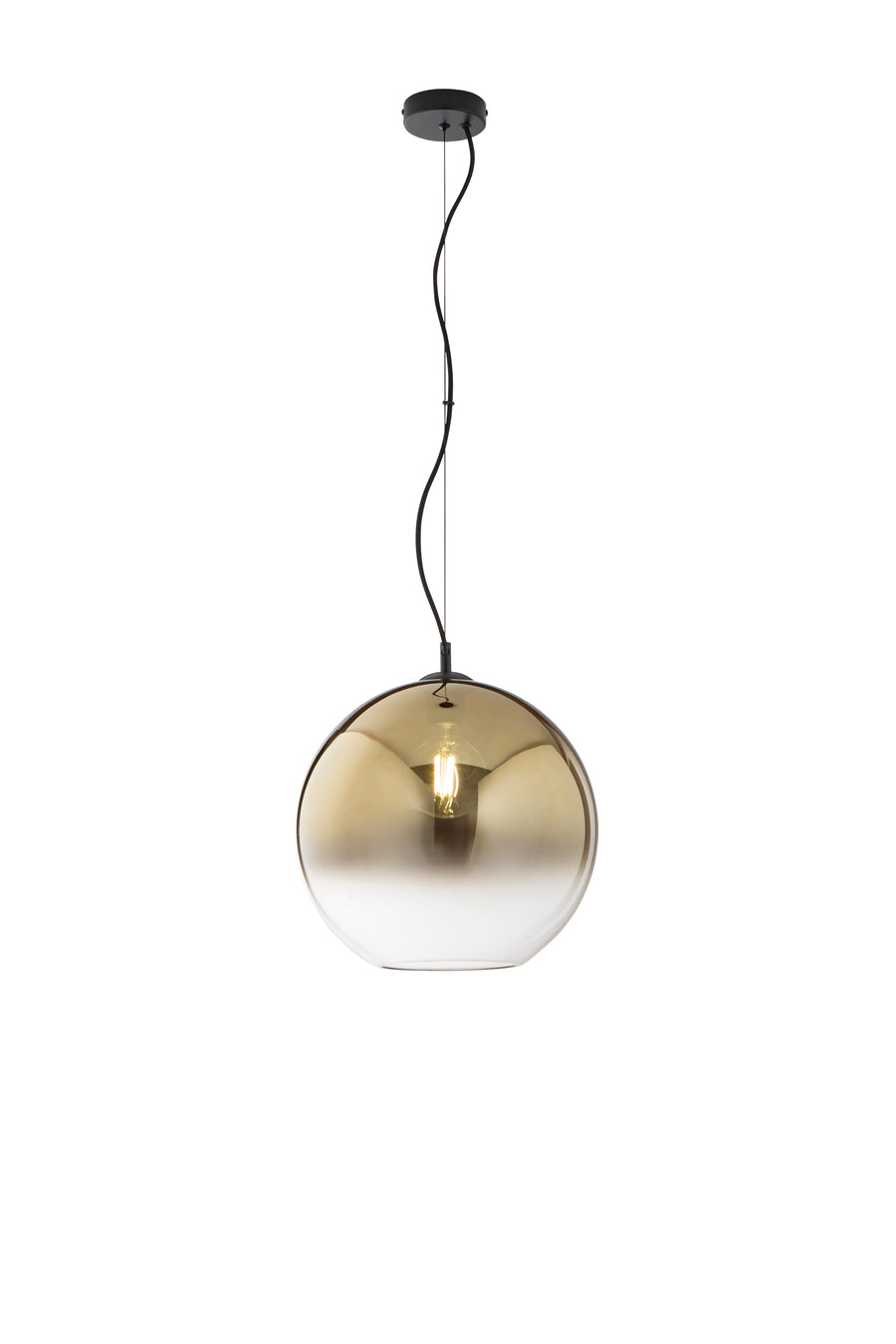SOSPENSIONE MARTE ORO IN VETRO 1XE27 35X120CM