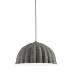 SOSPENSIONE MIDI IN FELTRO GRIGIO/BIANCO CAVO 2M PARALUME 53CM 1XE27