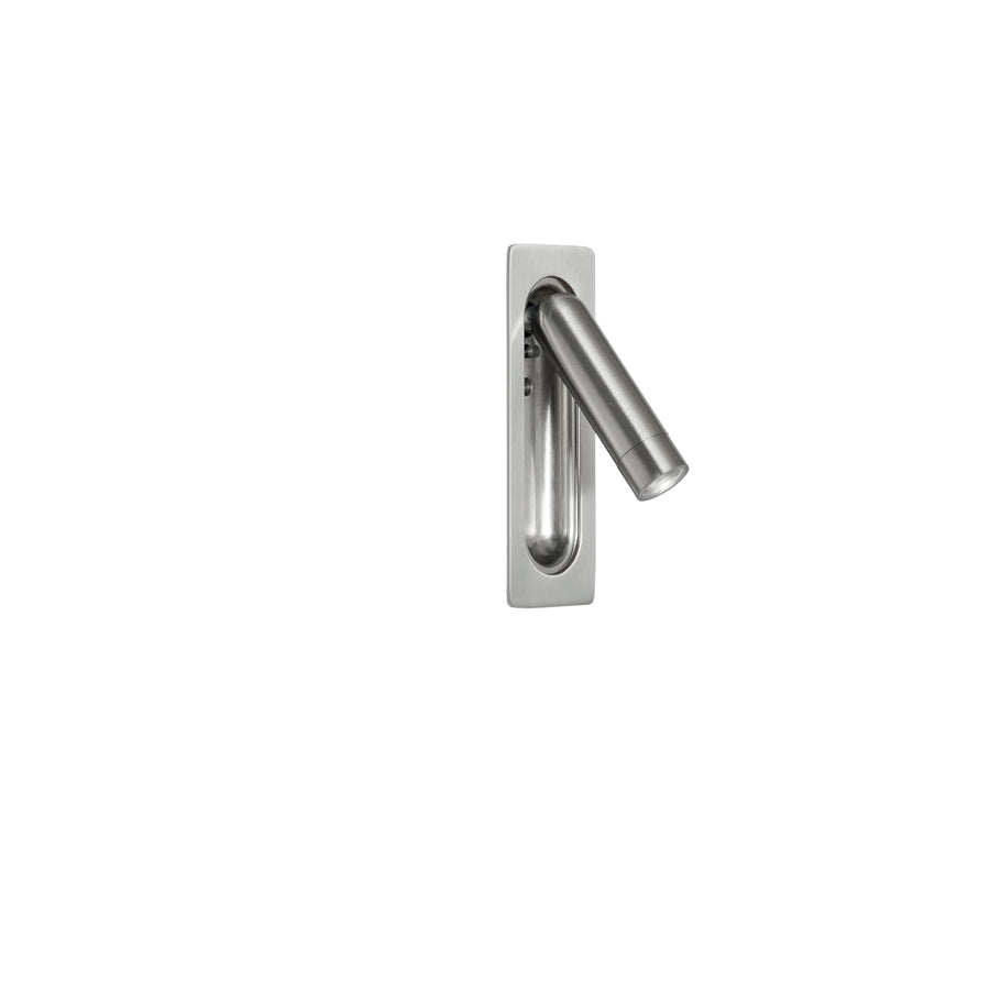 APPLIQUE LED AD INCASSO DEFOE ORIENTABILE NICKEL 3W 300LM 3000K 6,7X14X16,9CM