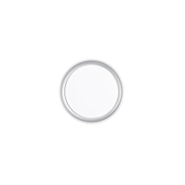 PLAFONIERA LED NEON TONDA BIANCA/SILVER 24W 3450LM CCT 40X40X7CM