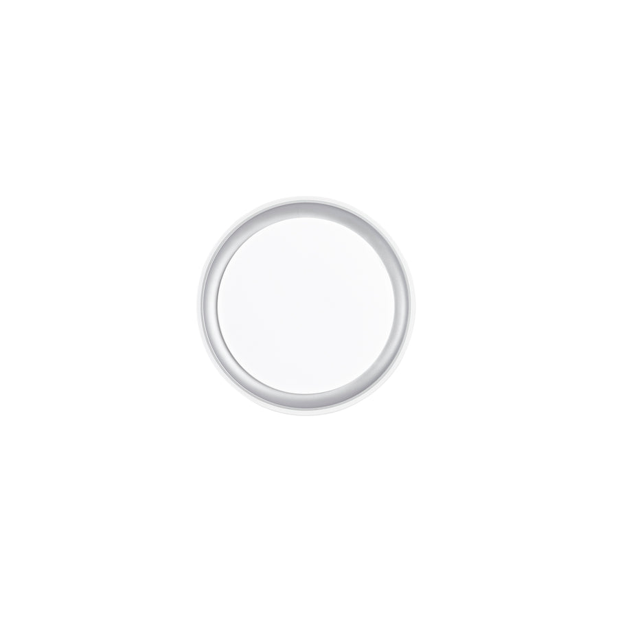 PLAFONIERA LED NEON TONDA BIANCA/SILVER 24W 3450LM CCT 40X40X7CM