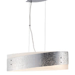 SOSPENSIONE PARIS BIANCA/SILVER 4XE27 75X20X120CM