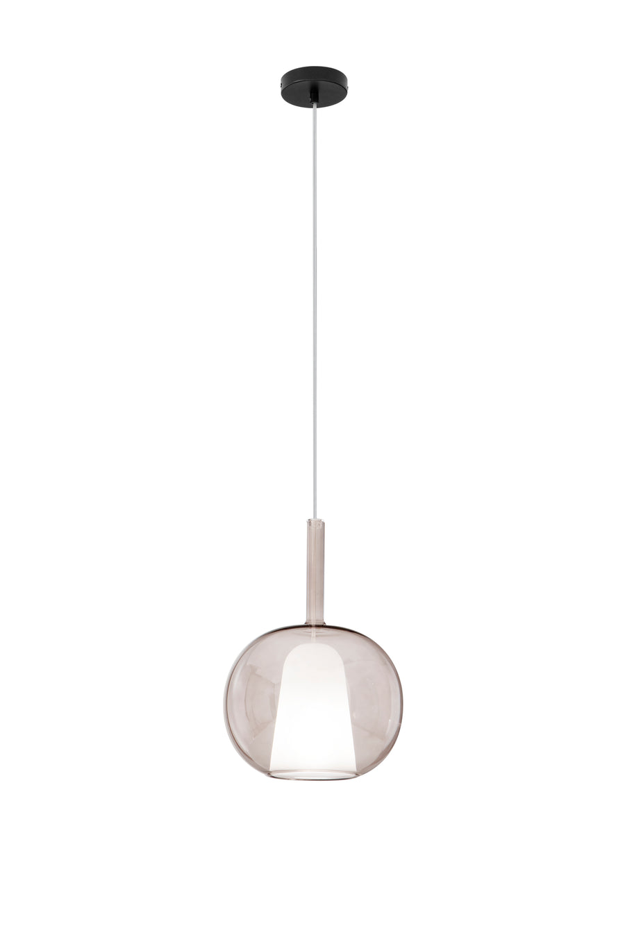 SOSPENSIONE PIREX MARRONE IN VETRO 1XE27 25X120CM