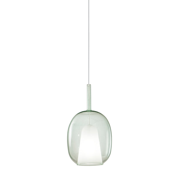 SOSPENSIONE PIREX VERDE IN VETRO 1XE27