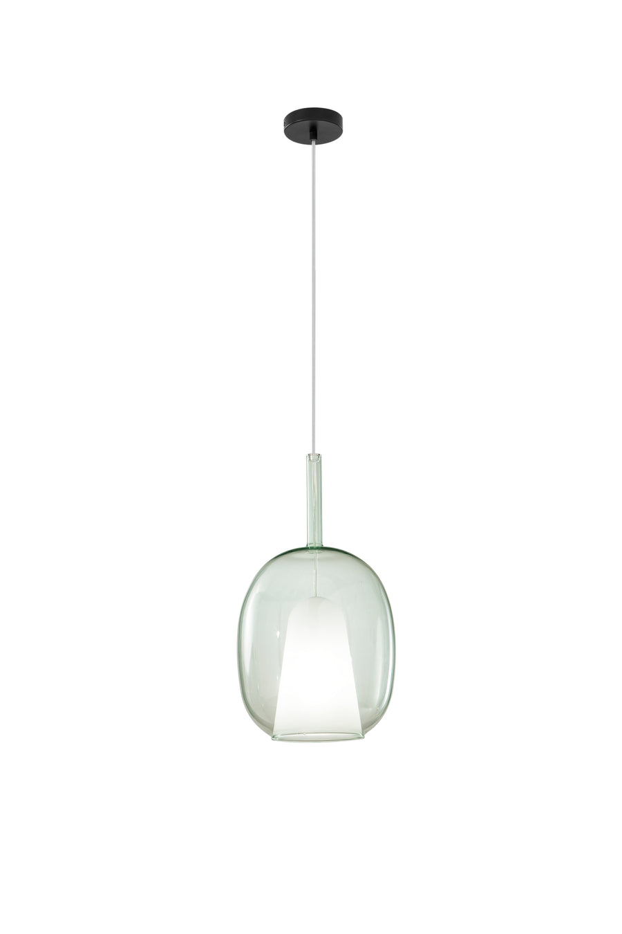 SOSPENSIONE PIREX VERDE IN VETRO 1XE27
