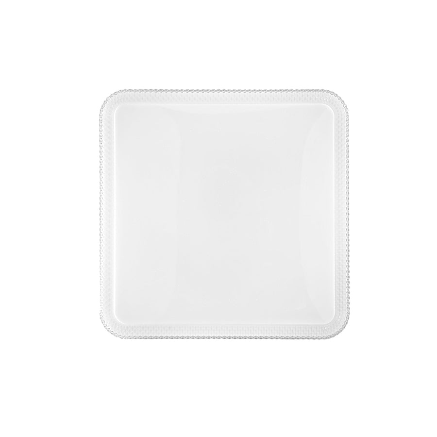 PLAFONIERA LED PIXEL QUADRATA BIANCA 40W 3900LM CCT DIMMERABILE WI-FI CON TELECOMANDO 48X9X48CM