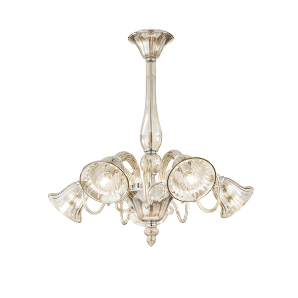 LAMPADARIO POSEIDON CHAMPAGNE 5XE14 72X65CM