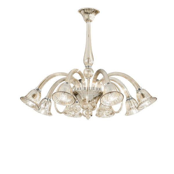 LAMPADARIO POSEIDON CHAMPAGNE 8XE14 93X73CM