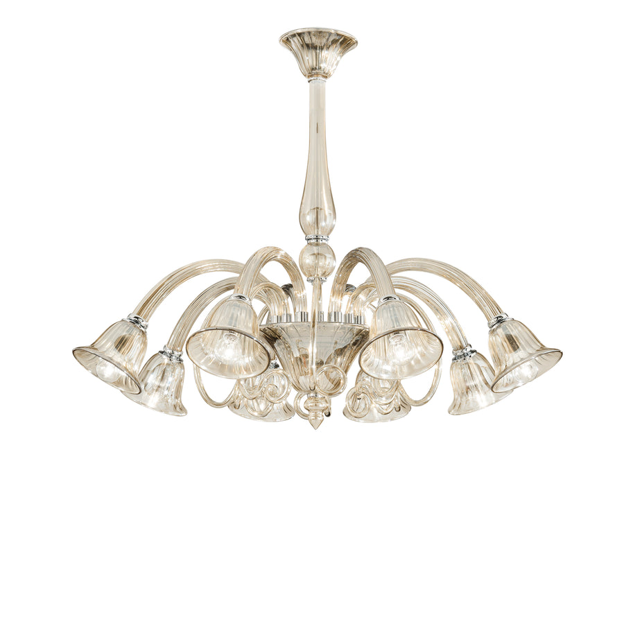 LAMPADARIO POSEIDON CHAMPAGNE 8XE14 93X73CM