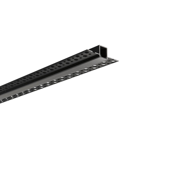 PROFILO GORIZIA NERO CON TAPPI INCLUSI 200X5,2X1,4CM
