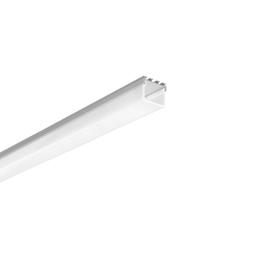 PROFILO LOOP ALLUMINIO/OPALE CON TAPPI E STAFFETTE INCLUSI 200X2,6X2,3CM