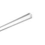 PROFILO NEWYORK ALLUMINIO/OPALE CON TAPPI E STAFFETTE INCLUSI 100X2,9X2,1CM