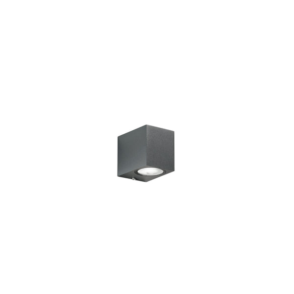 APPLIQUE QUBO ANTRACITE 1XGU10 IP54 6,7X9,3X8CM