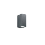 APPLIQUE BIEMISSIONE QUBO ANTRACITE 2XGU10 IP54 6,7X9,3X15,1CM