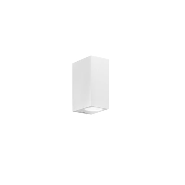APPLIQUE BIEMISSIONE QUBO BIANCA 2XGU10 IP54 6,7X9,3X15,1CM