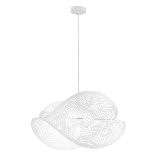 SOSPENSIONE RHEI-LEAF BIANCA DOPPIO DIFFUSORE 1XE27 60X33X150CM