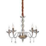 LAMPADARIO RIFLESSO ORO 5XE14 70X190CM