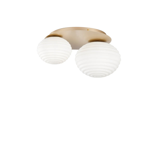 PLAFONIERA RIPPLE ORO 2XE27 45X21,5X35CM
