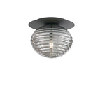 PLAFONIERA RIPPLE NERA 1XE27 35X35X28CM
