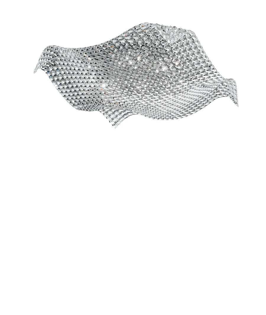 PLAFONIERA RUMBA TRASPARENTE 9XG9 72X72X16CM