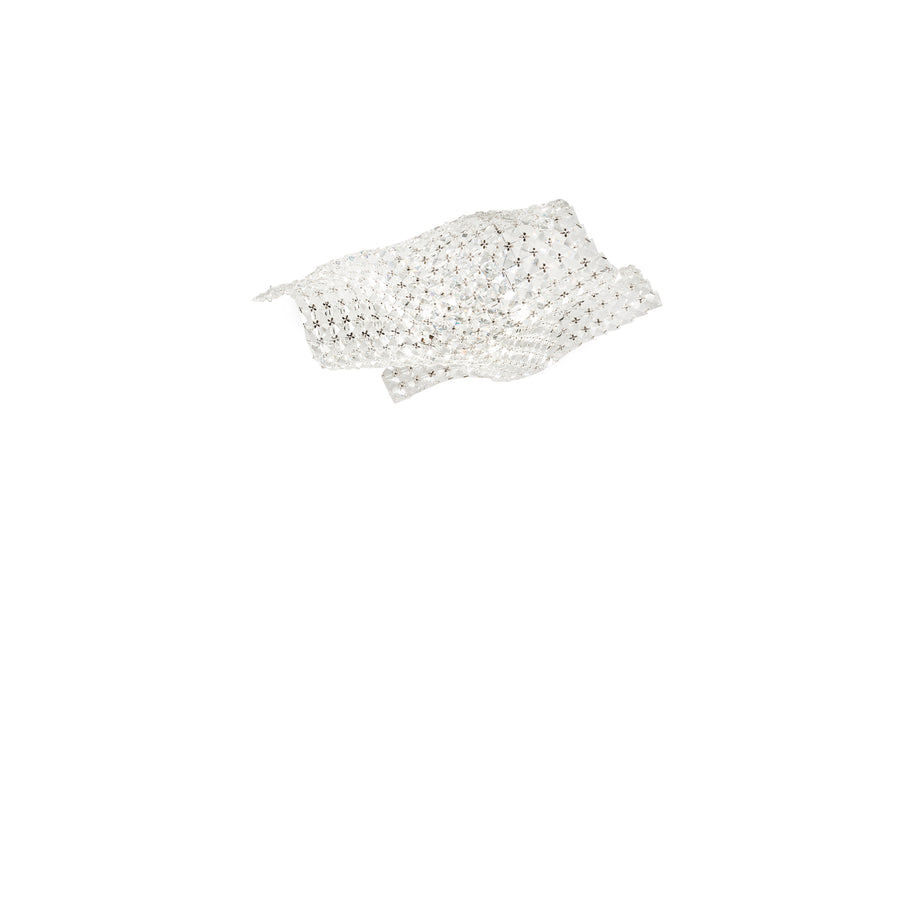 PLAFONIERA RUMBA TRASPARENTE 4XG9 44X44X12CM