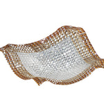 PLAFONIERA RUMBA TRASPARENTI/AMBRA 9XG9 72X72X16CM