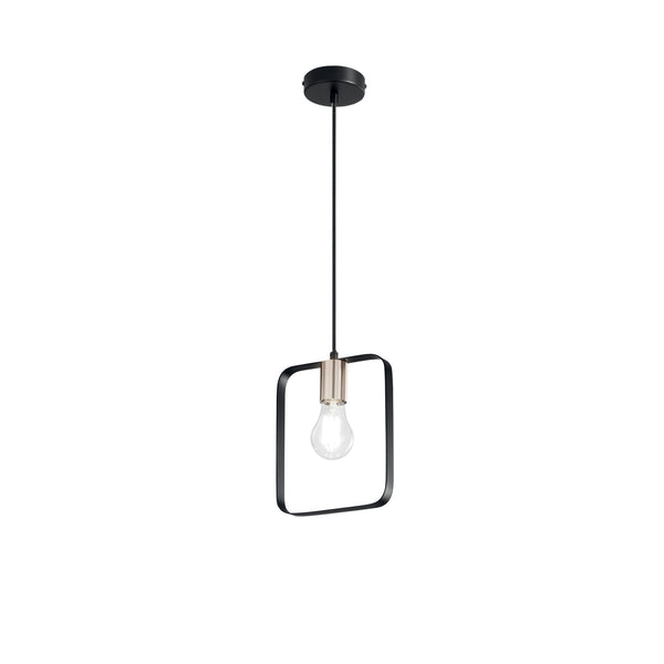 SOSPENSIONE SMITH NERA/ORO 1XE27 19,5X10X160CM