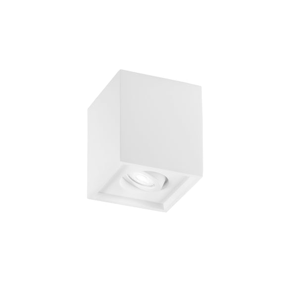 PLAFONIERA SPACE QUADRATA ORIENTABILE BIANCA 1XGU10 13,4X13,4X16CM