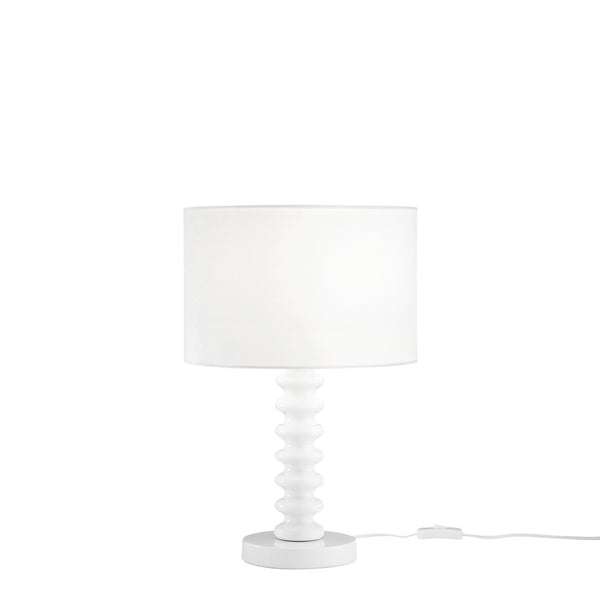 LUME SULTAN BIANCO IN METALLO+VELLUTO 1XE27 15W, LAMP. Dia30XH20CM, STRTTURA 30X30X45.5CM