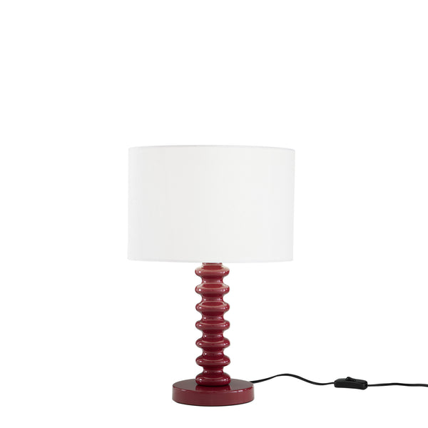 LUME SULTAN ROSSA IN METALLO+VELLUTO 1XE27 15W, LAMP. Dia30XH20CM, STRTTURA 30X30X45.5CM