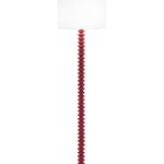 PIANTANA SULTAN ROSSA IN METALLO+VELLUTO 1XE27 15W, LAMP. Dia40XH20CM, STRTTURA 40X40X153CM