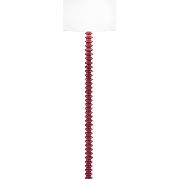 PIANTANA SULTAN ROSSA IN METALLO+VELLUTO 1XE27 15W, LAMP. Dia40XH20CM, STRTTURA 40X40X153CM