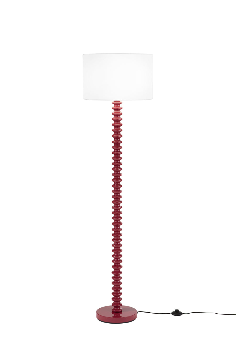 PIANTANA SULTAN ROSSA IN METALLO+VELLUTO 1XE27 15W, LAMP. Dia40XH20CM, STRTTURA 40X40X153CM