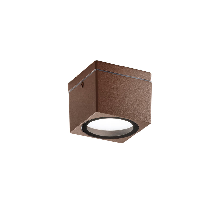PLAFONIERA TOWER CORTEN QUADRATA 1XGX53 IP54 9X9X7,2CM